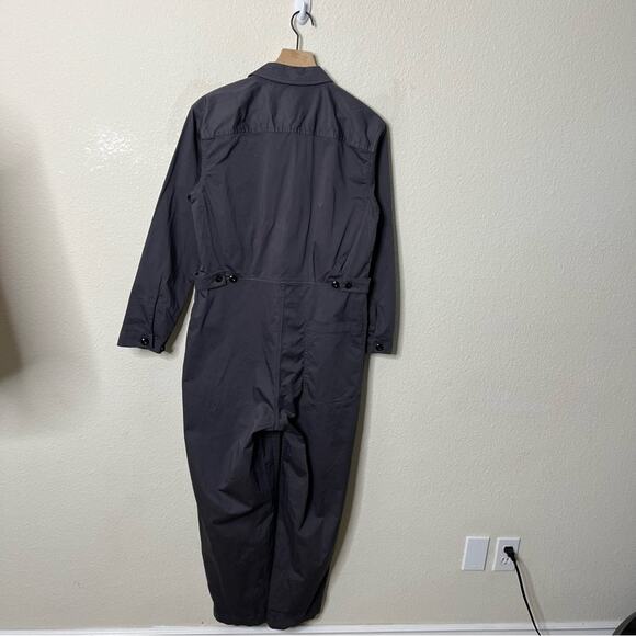 NWT Alex Mill Standard Jumpsuit Iron Grey Cotton Twill Womens Size L - Picture 9 of 11